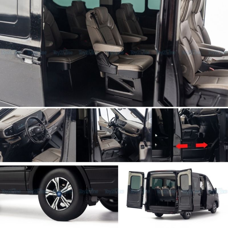 Mô hình xe Ford Transit 2024 1:18 Paudi