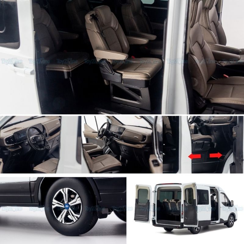 Mô hình xe Ford Transit 2024 1:18 Paudi