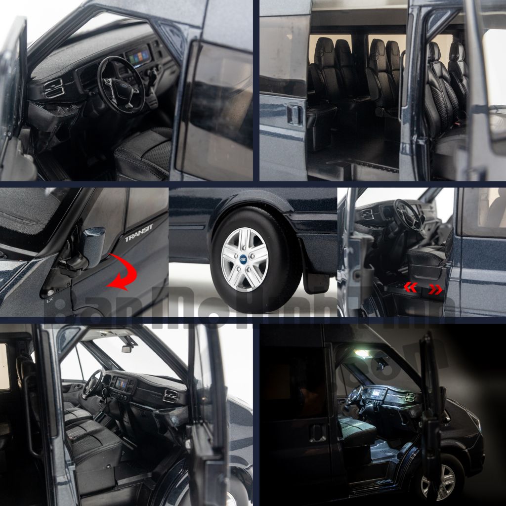 Mô hình xe Ford Transit Pro 2021 118 JMC  banmohinhtinhcom