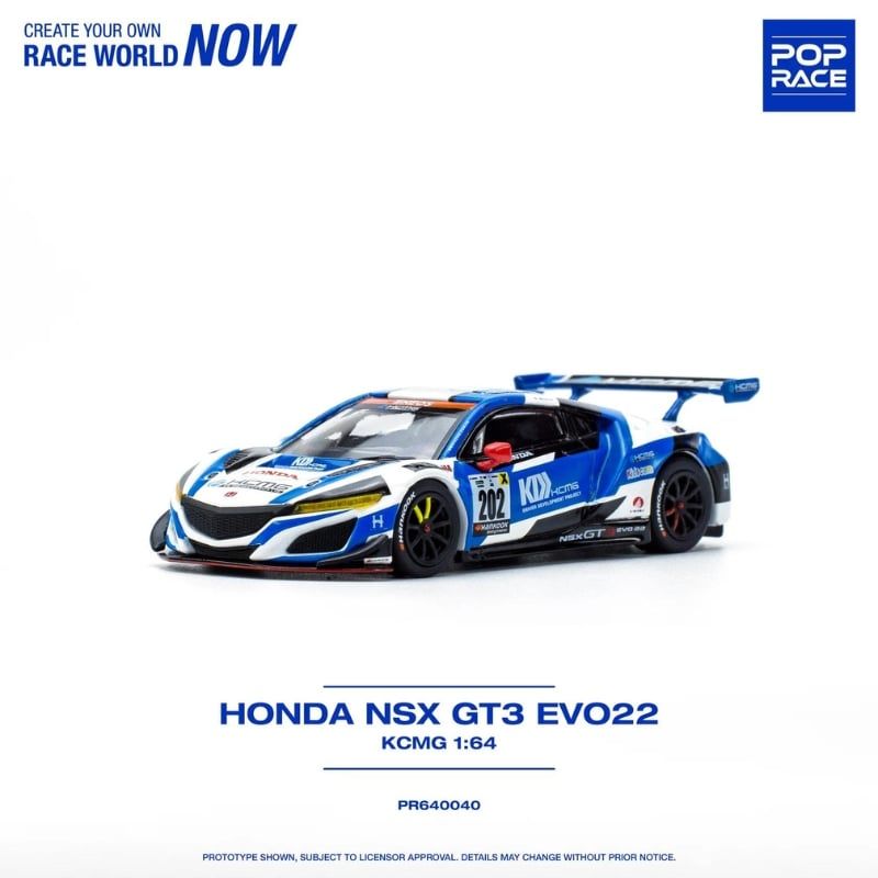 Mô hình xe Honda NSX GT3 EVO 22 1:64 POP RACE
