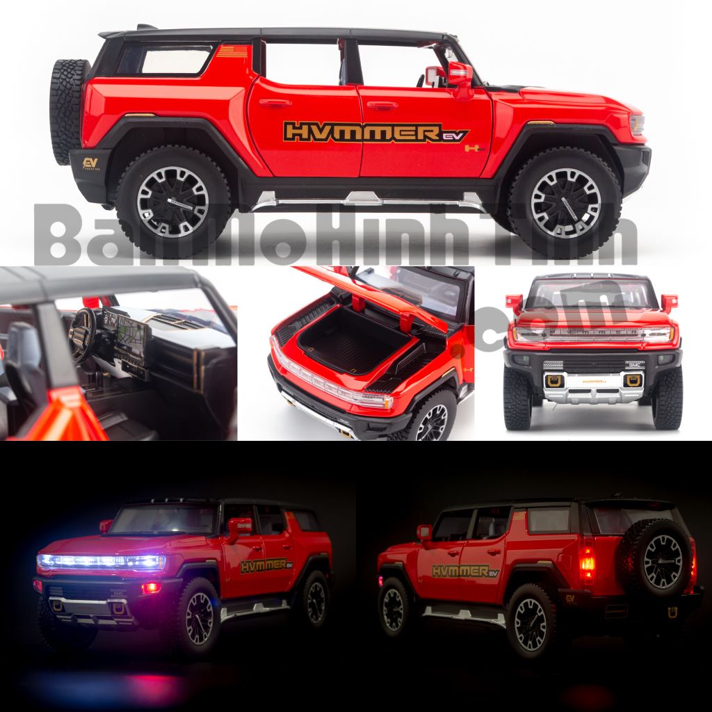  Mô hình xe Hummer EV 2022 1:24 Alloy Model 