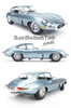  Mô hình xe Jaguar E-Type Coupe 1:18 Bburago Silver/Blue - MH-18-12044 