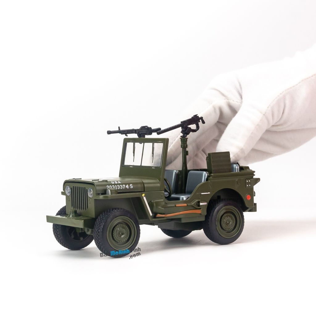 Mô hình xe Jeep 1941 Willys Convertible 1:32 Military Force