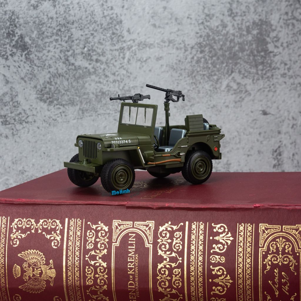 Mô hình xe Jeep 1941 Willys Convertible 1:32 Military Force
