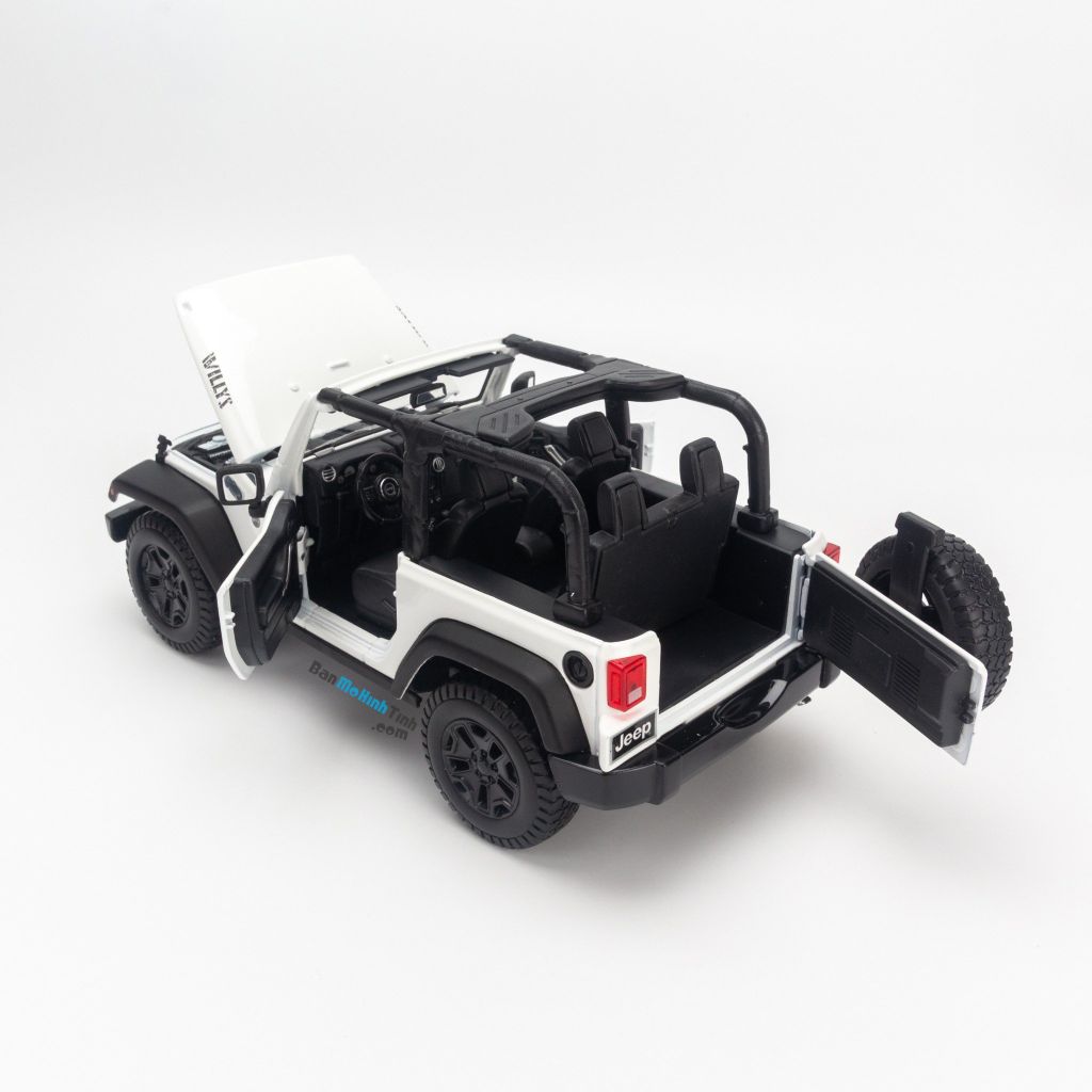 Mô hình xe ô tô Jeep Wrangler Rubicon ( Open Top) 2014 1:18 Maisto –  