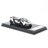 Mô hình siêu xe Lamborghini Huracan LeoVegas 1:64 JEC white/black