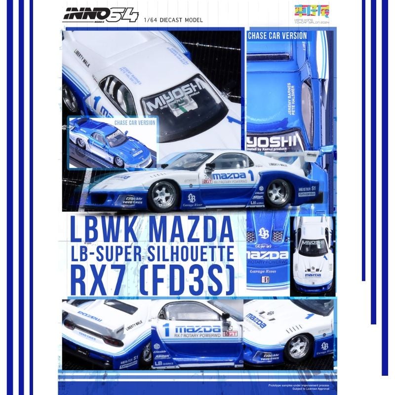 Mô hình xe Mazda RX7 LB-Super Silhouette LBWK 1:64 INNO64