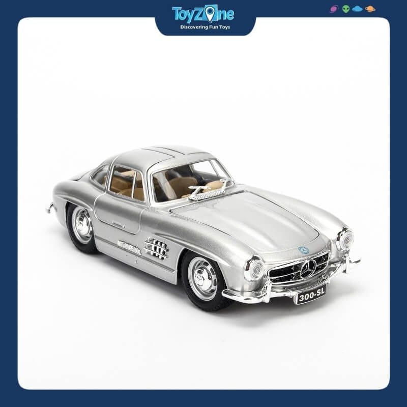Mô hình xe Mercedes Benz 300SL 1954 1:24 Bburago Silver