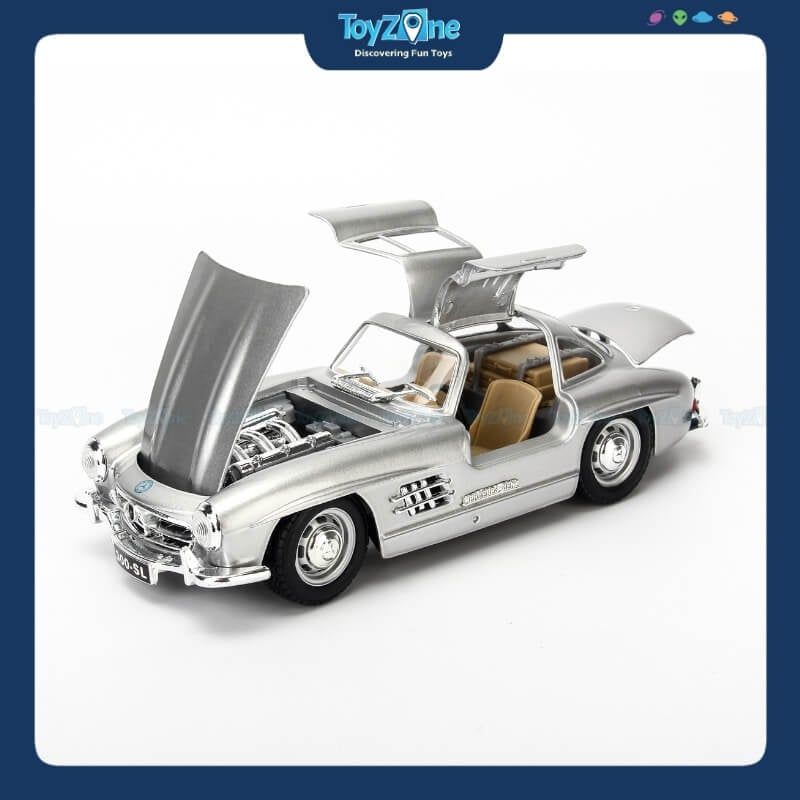 Mô hình xe Mercedes Benz 300SL 1954 1:24 Bburago Silver