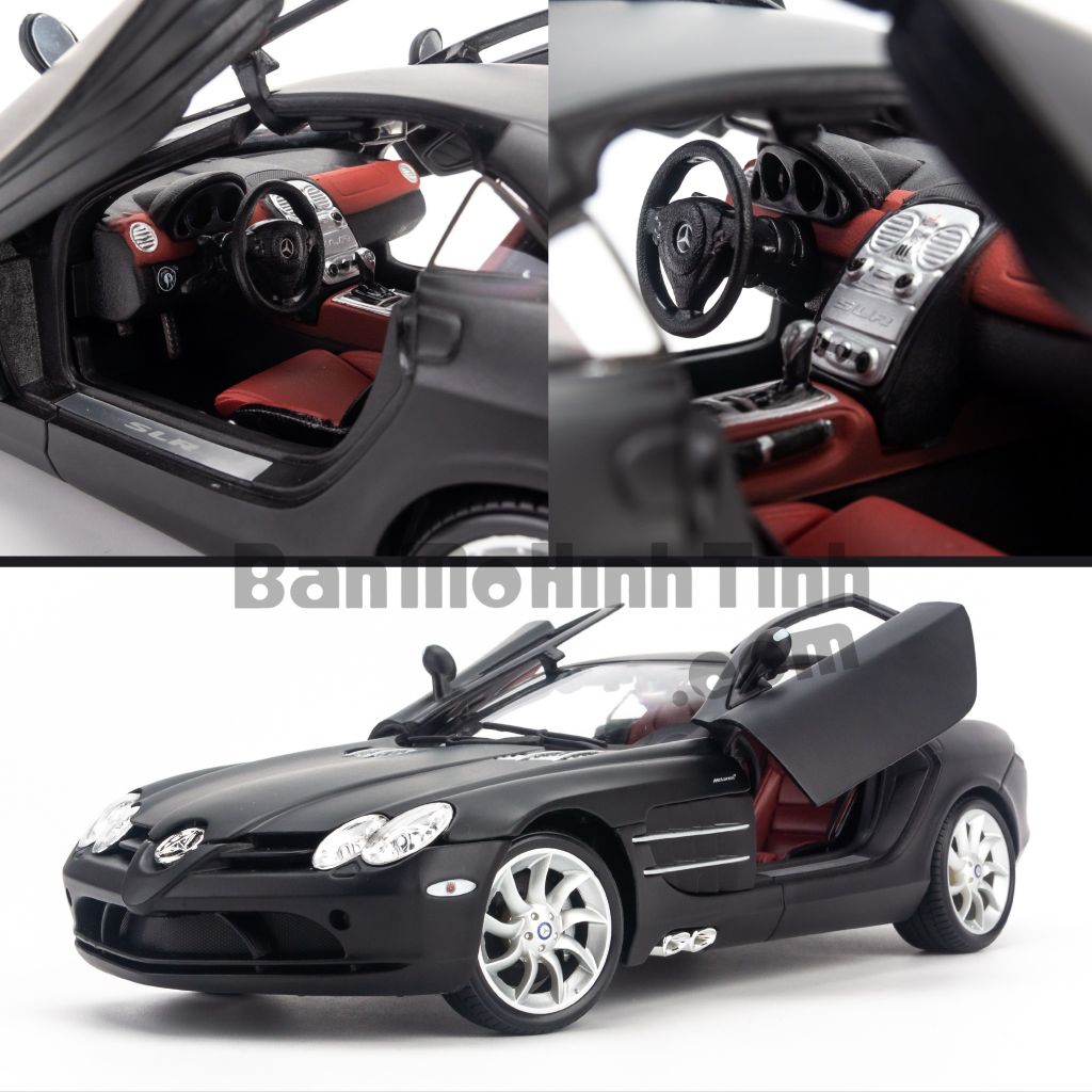 Mô hình xe Mercedes Benz SLR Mclaren 1:18 Maisto Matte Black (4)