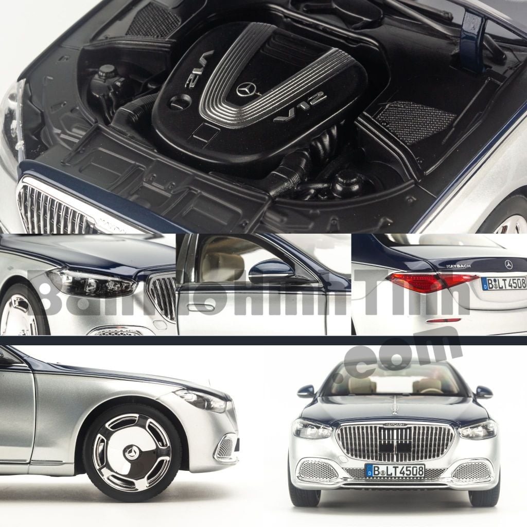 Mô hình xe Mercedes Maybach S680 W223 2021 1:18 Norev