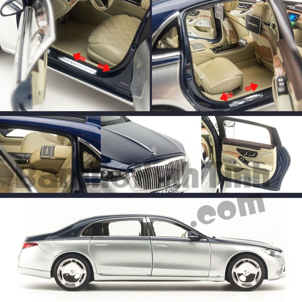 Mô hình xe Mercedes Maybach S680 W223 2021 1:18 Norev