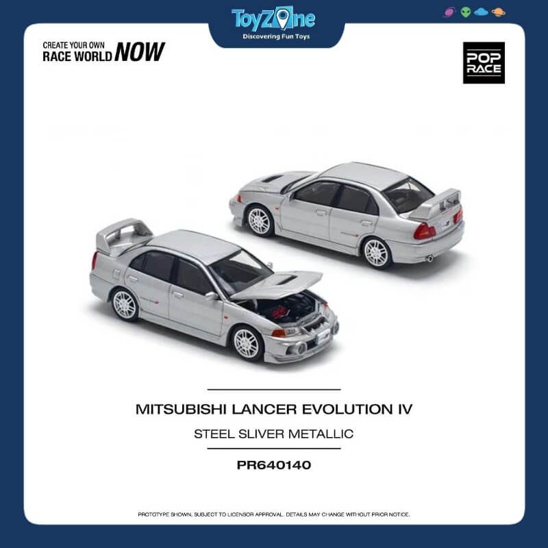  Mô hình xe Mitsubishi Lancer Evolution IV 1:64 Pop Race 