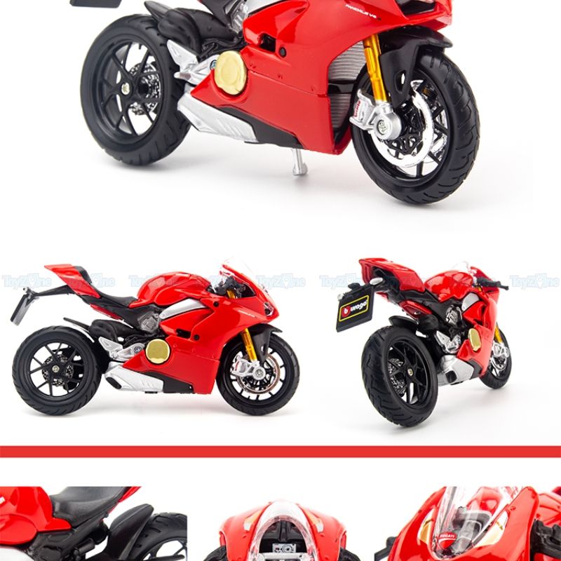 Mô hình xe mô tô Ducati Panigale V4 1:18 Bburago Red MH-18-51000