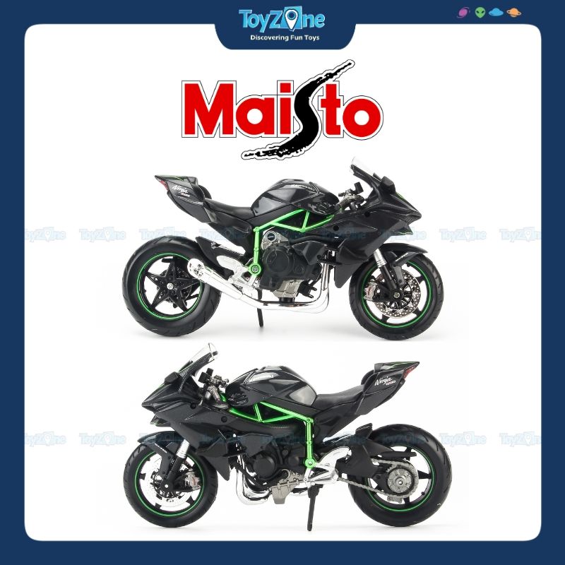Mô hình xe mô tô Kawasaki Ninja H2R Black 1:12 Maisto