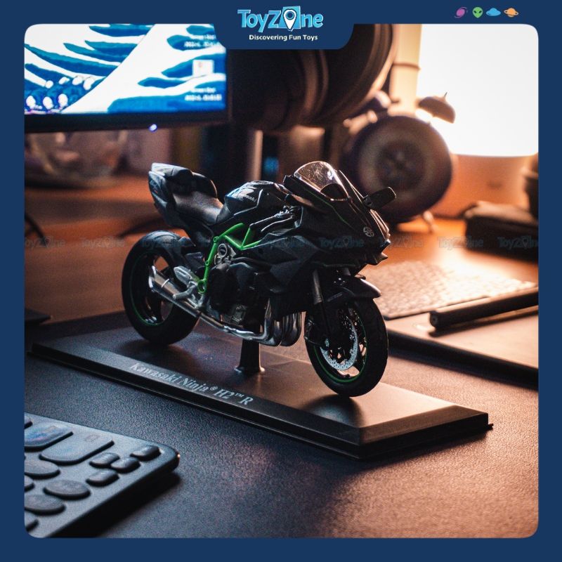 Mô hình xe mô tô Kawasaki Ninja H2R Black 1:12 Maisto