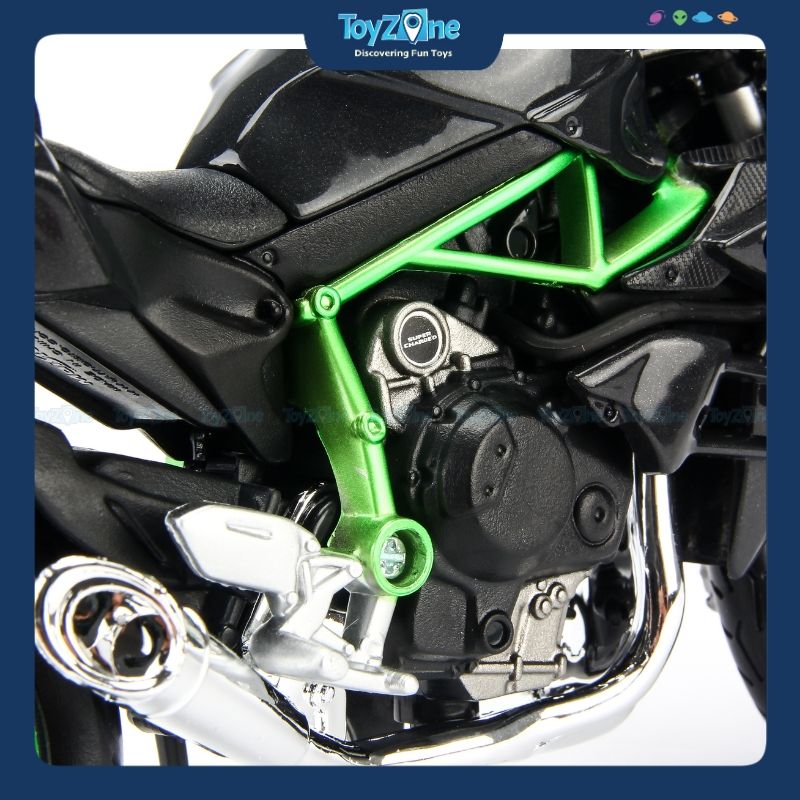 Mô hình xe mô tô Kawasaki Ninja H2R Black 1:12 Maisto