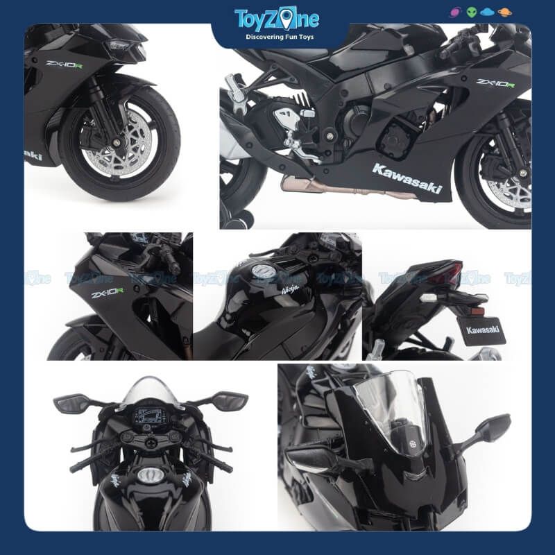  Mô hình xe mô tô Kawasaki Ninja ZX-10R 2021 1:12 Welly 