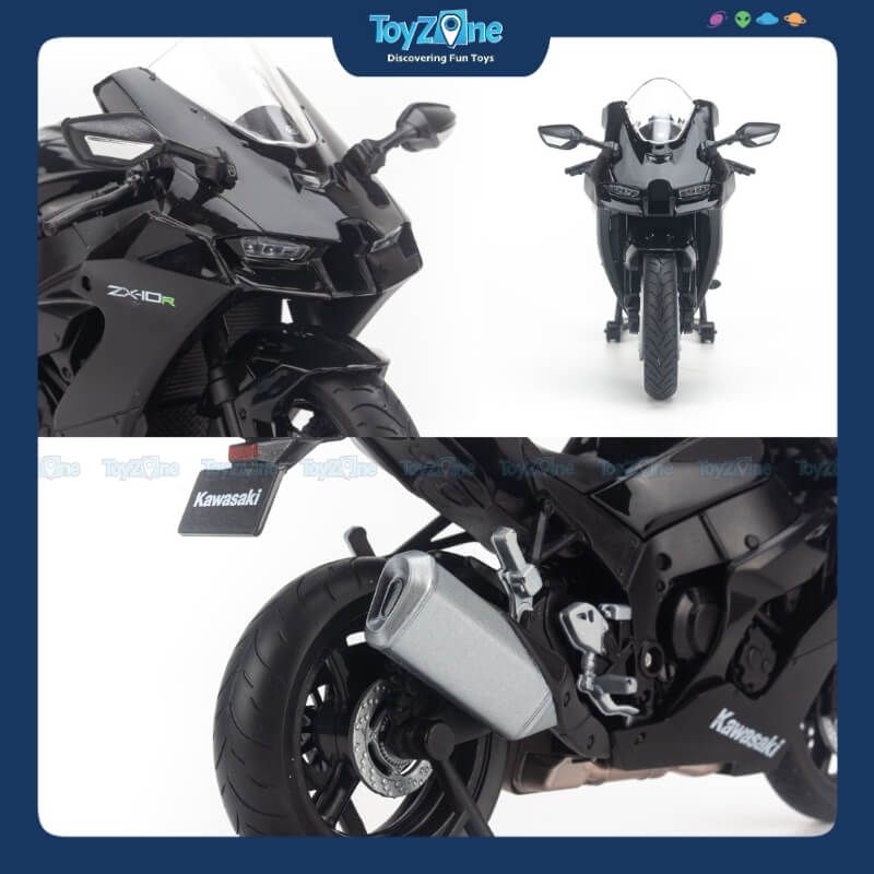 Mô hình xe mô tô Kawasaki Ninja ZX-10R 2021 1:12 Welly 
