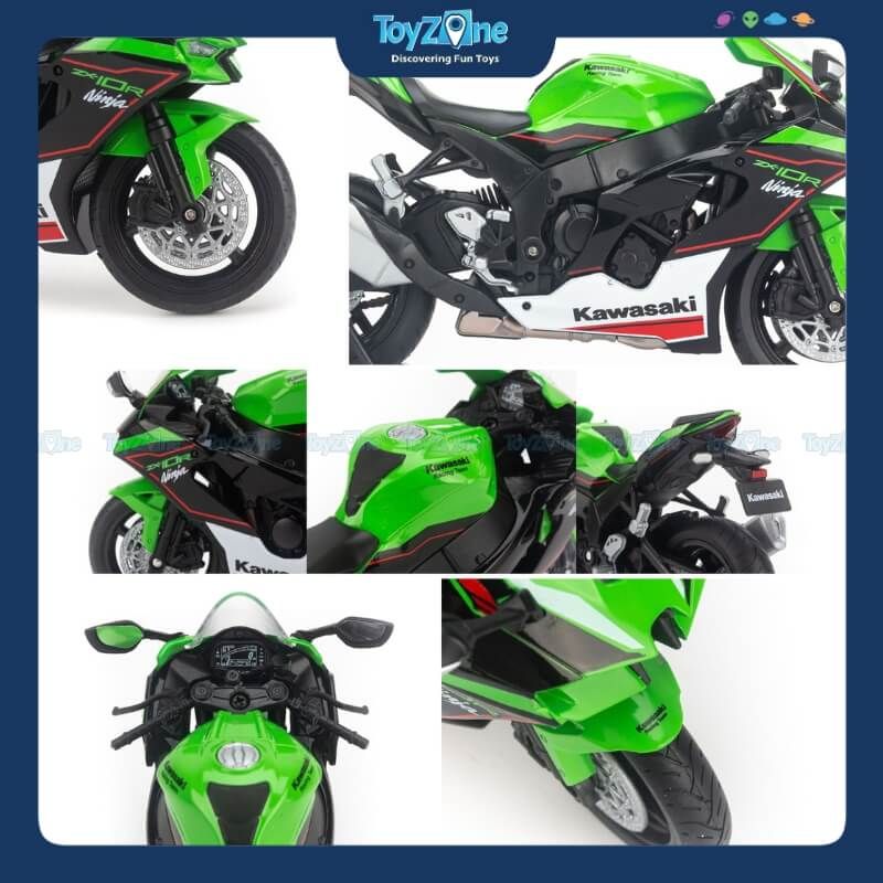  Mô hình xe mô tô Kawasaki Ninja ZX-10R 2021 1:12 Welly 