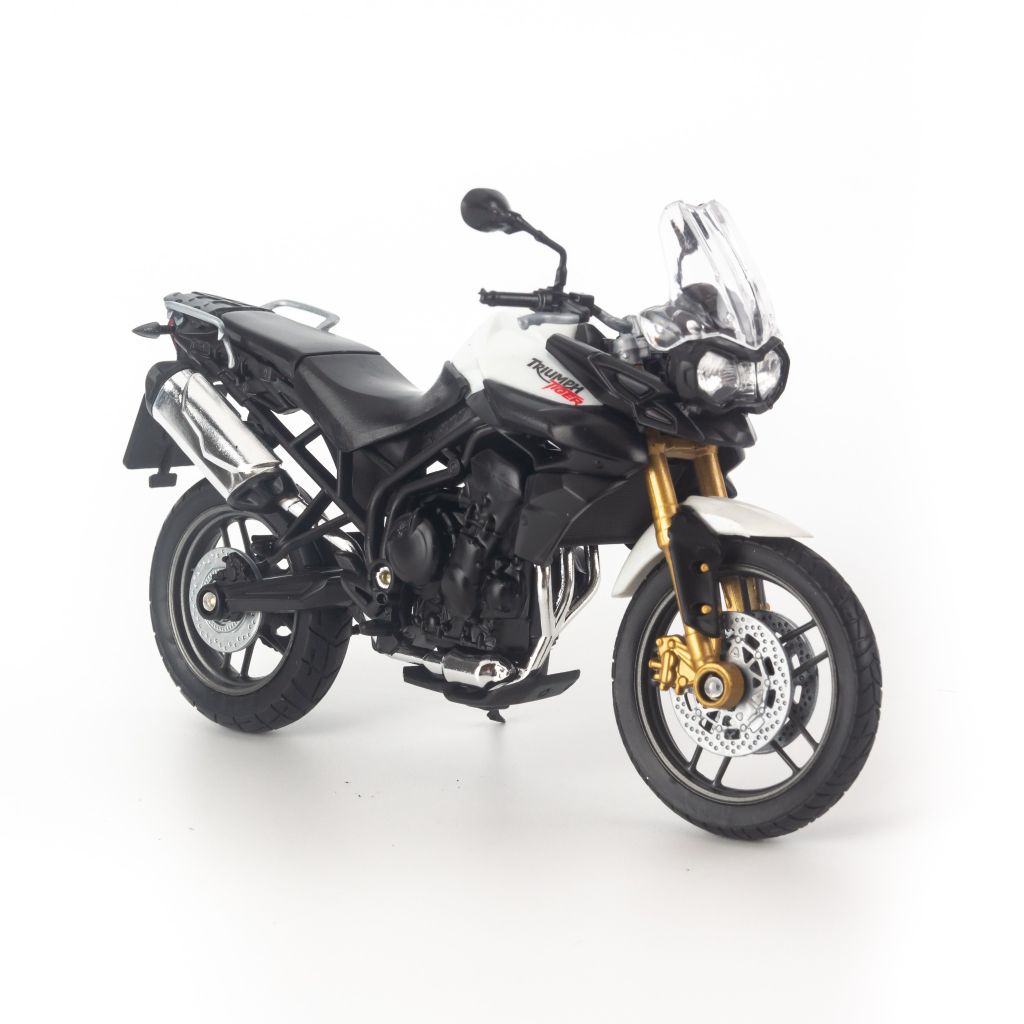 Mô hình xe mô tô Triumph Tiger 800 White 1:18 Welly