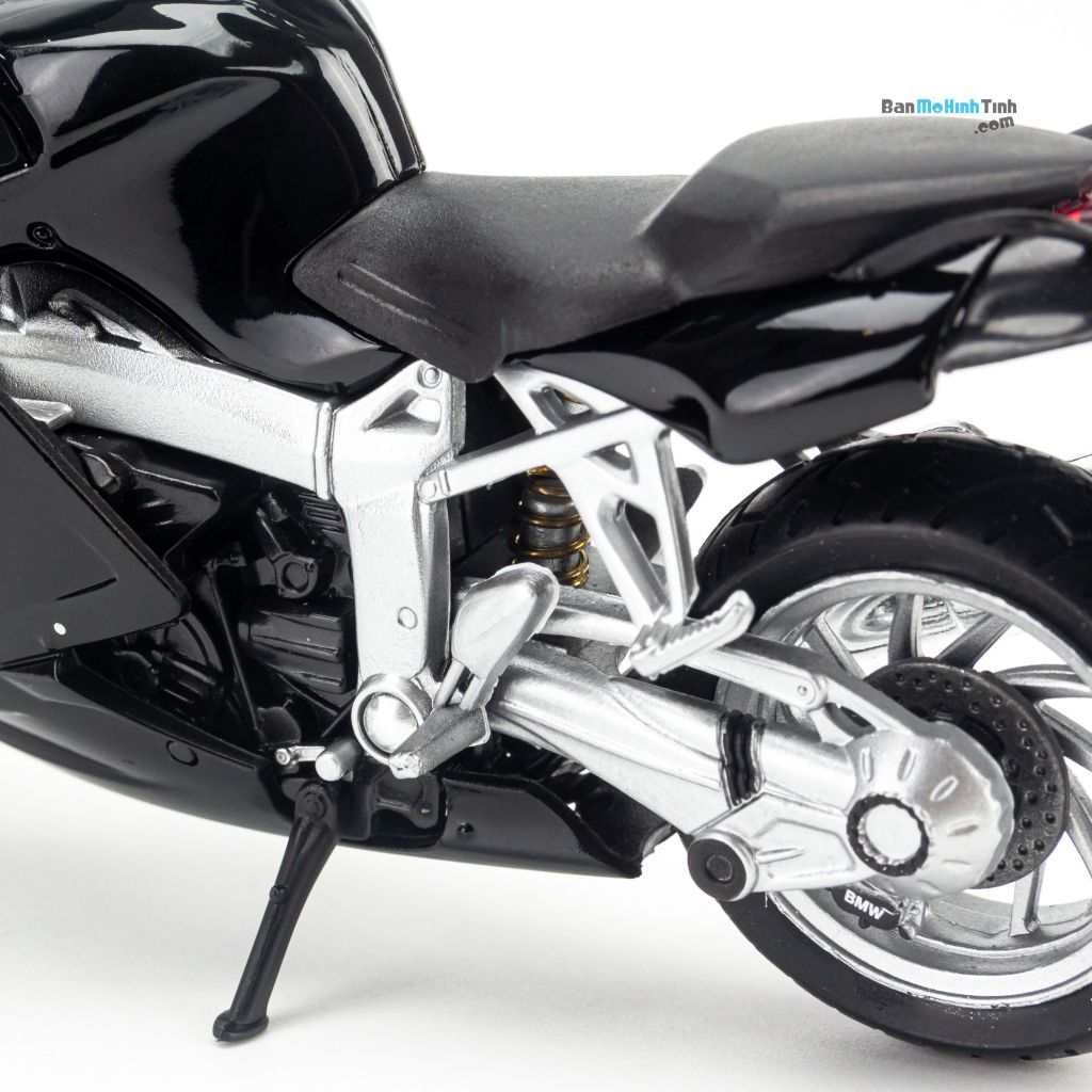  Mô hình xe mô tô BMW K1200S 1:18 Welly Black- 12829PW 