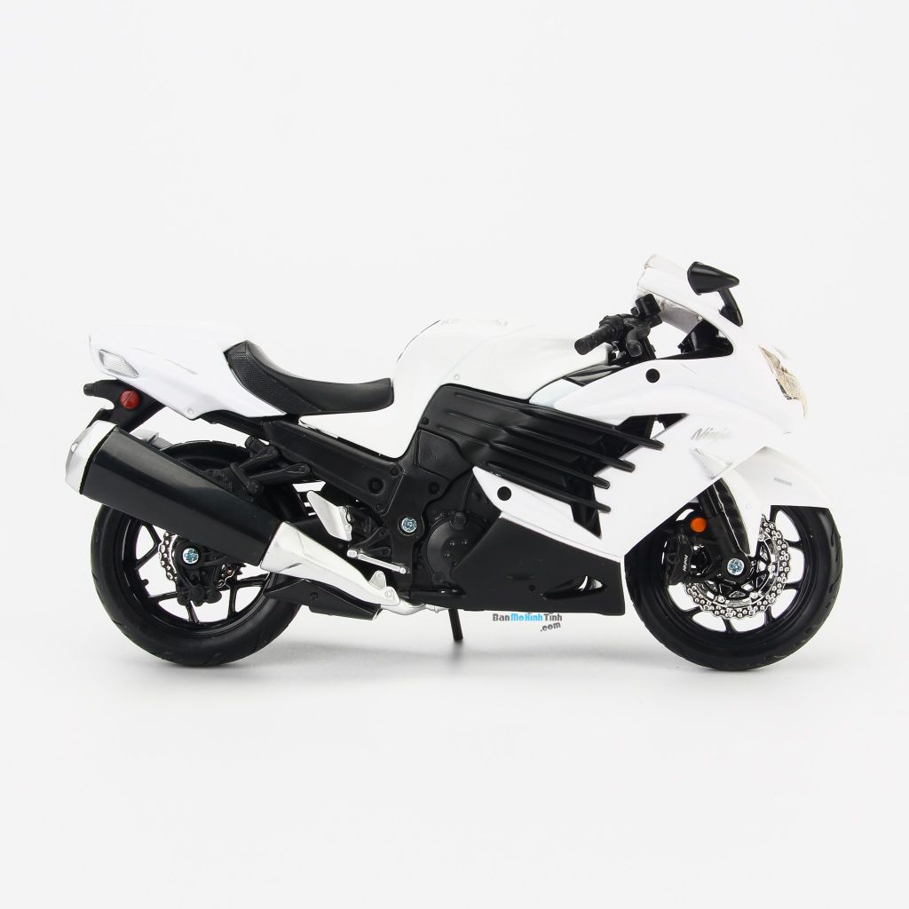Mô hình xe mô tô Kawasaki Ninja ZX-14R 1:12 Maisto White (2)