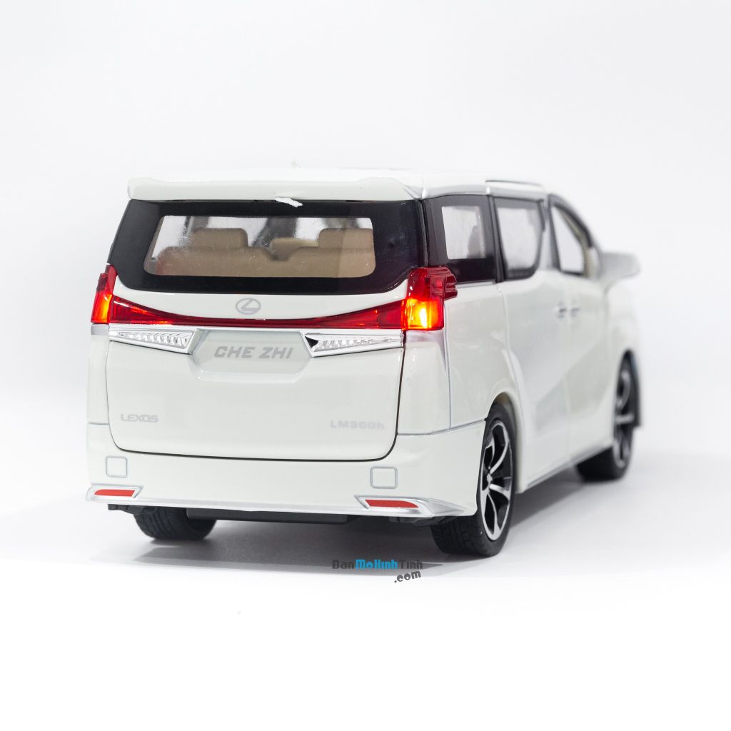 Mô hình xe mpv Lexus LM300 1:24 Chezhi white (7)