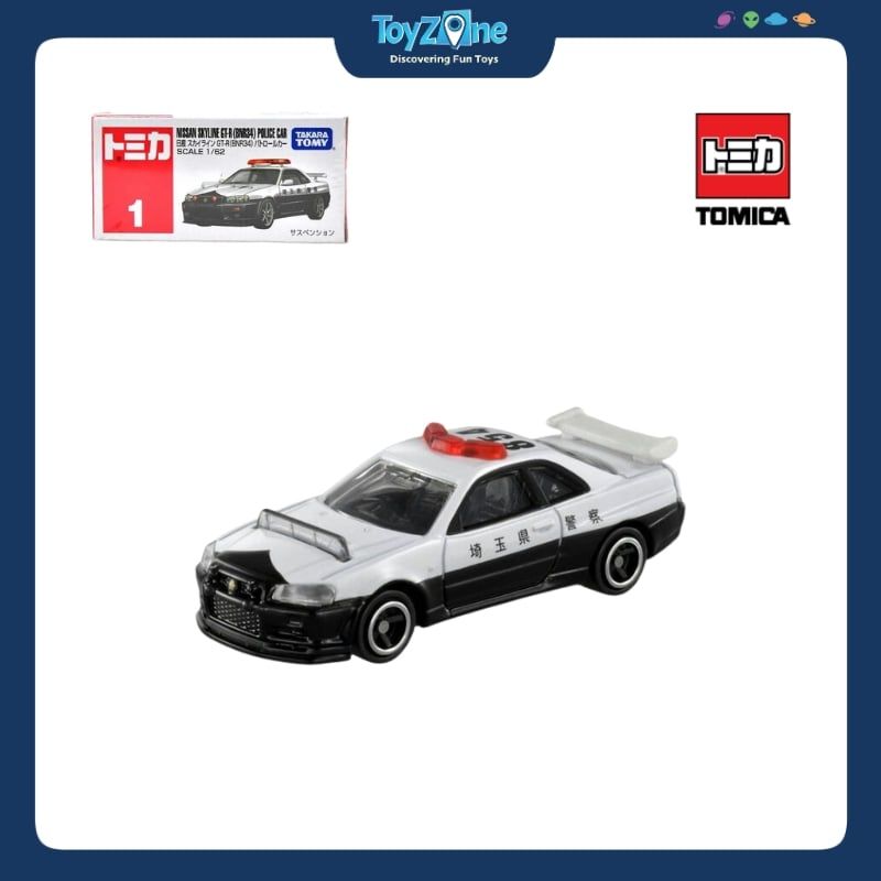 Mô hình xe Nissan Skyline GT-R ( BNR34 ) Police Car No.1 1:62 TOMICA