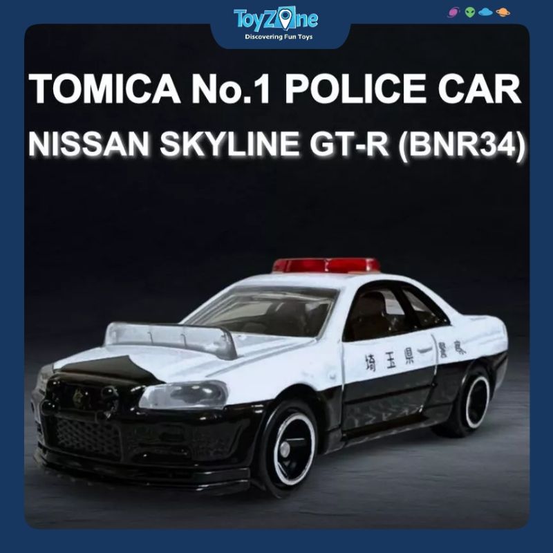 Mô hình xe Nissan Skyline GT-R ( BNR34 ) Police Car No.1 1:62 TOMICA