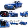 Mô hình xe Nissan Skyline GT-R R34 1:24 Welly Blue (3)