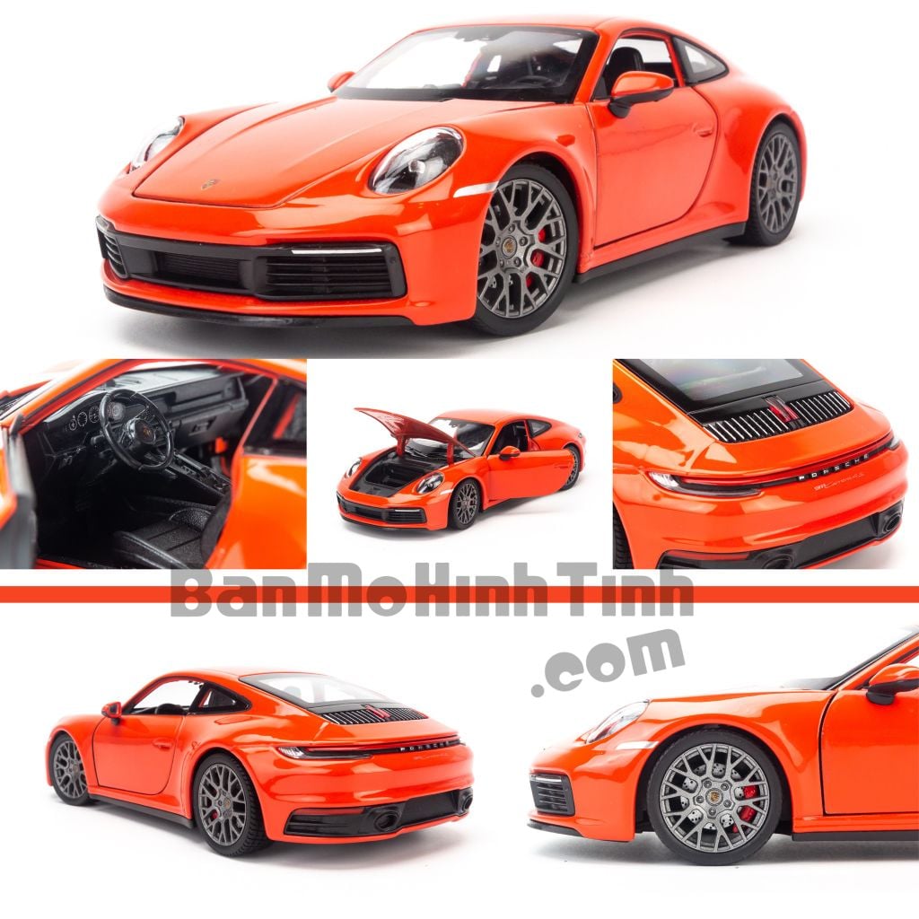  Mô hình xe Porsche 911 Carrera 4S (992) 1:24 Welly 