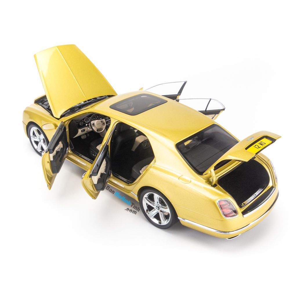 Mô hình xe sang Bentley Mulsanne 1:18 Almost Real Yellow (3)