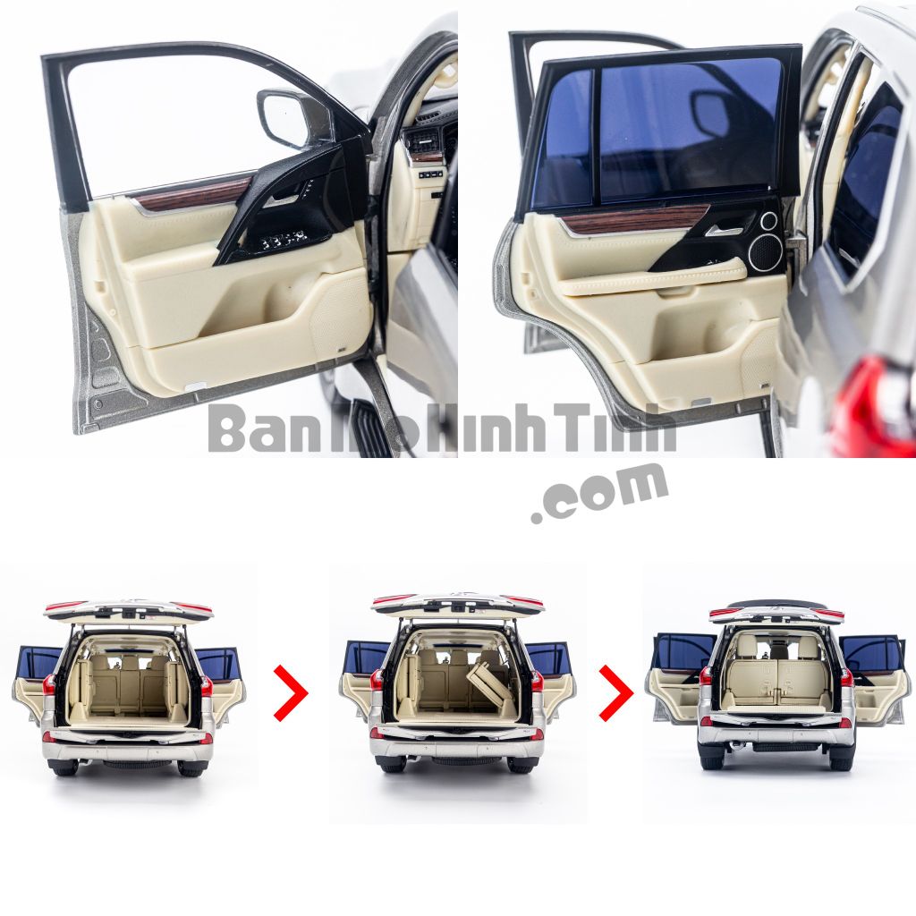 Mô hình xe Lexus LX570 1:18 Kyosho Silver (7)