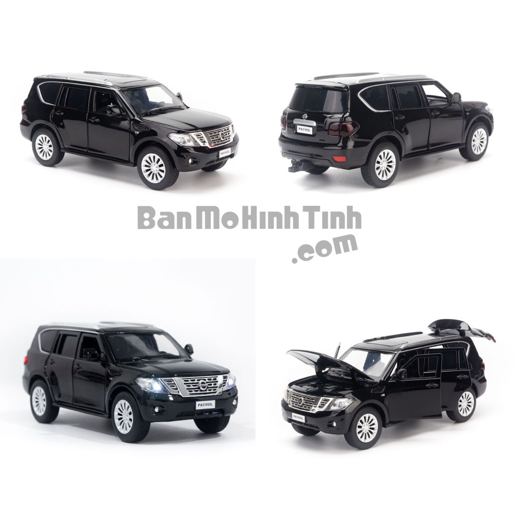 Mô hình xe suv Nissan Patrol 1:32 JKM black (3)