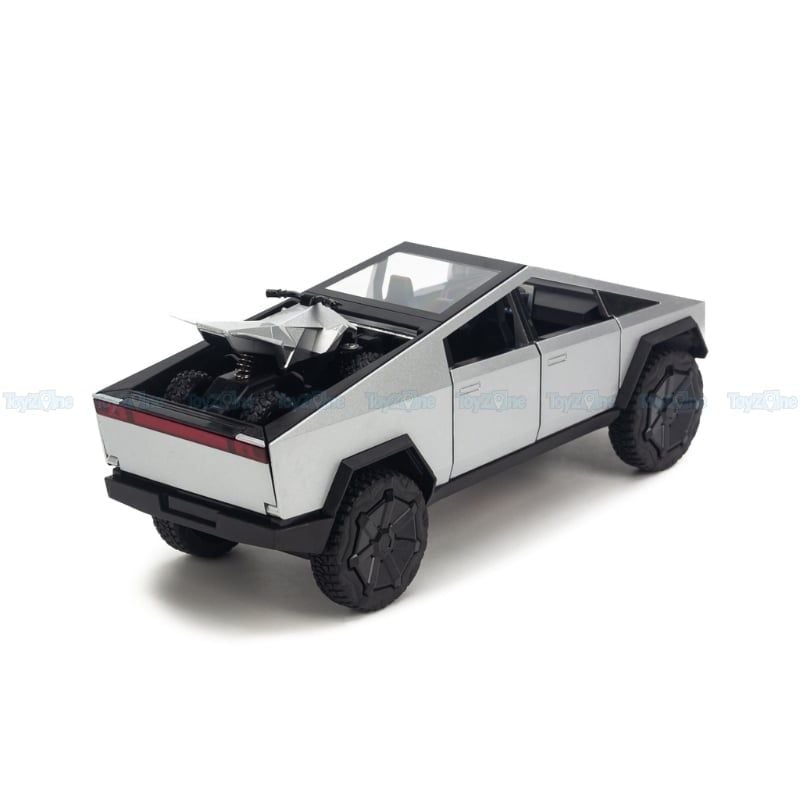  Mô hình xe Tesla Cyber Truck with motorbike 1:24 Chezhi 