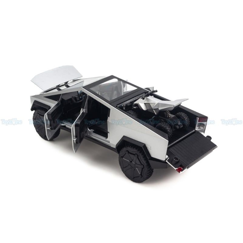  Mô hình xe Tesla Cyber Truck with motorbike 1:24 Chezhi 