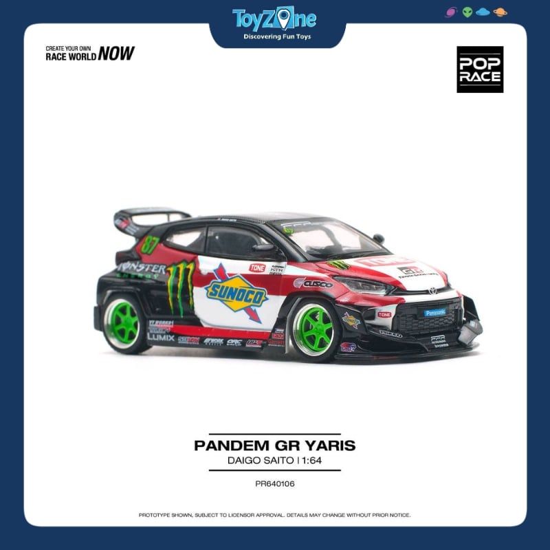 Mô hình xe Toyota Pandem GR Yaris 1:64 POP RACE