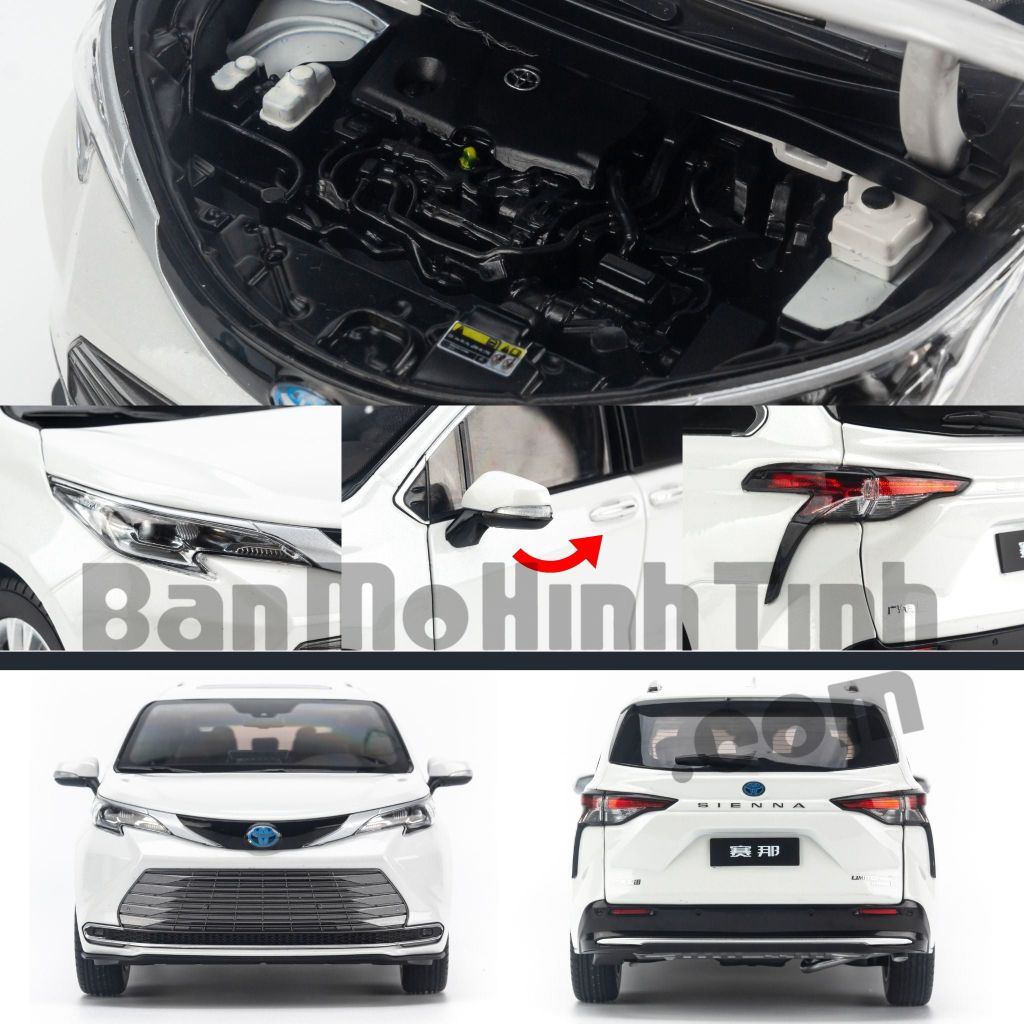 Mô hình xe Toyota Sienna 2022 1:18 Dealer