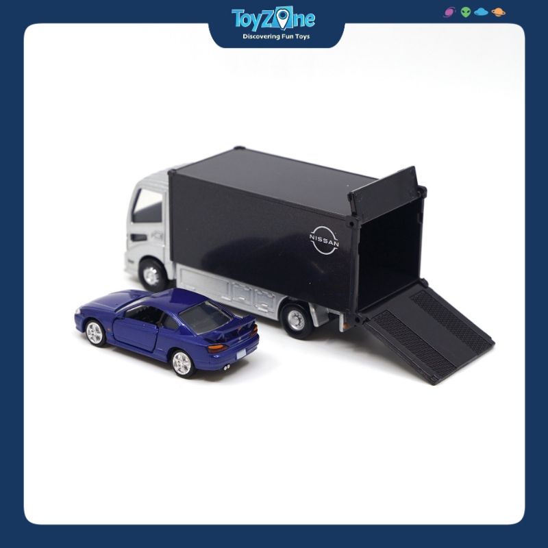 Mô hình xe Transporter Truck And Nissan Silvia S15 TOMICA PREMIUM