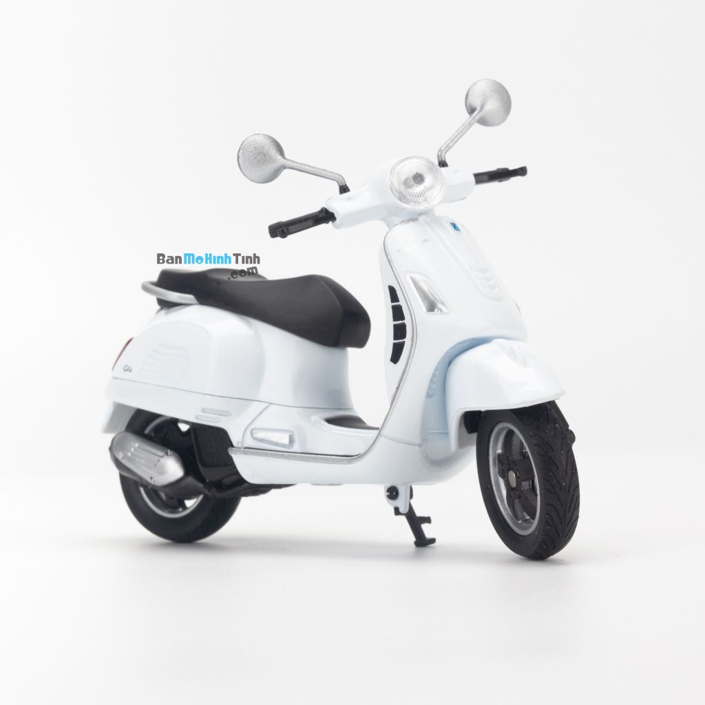 Mô hình xe Vespa GTS 125cc 2017 1:18 Welly White (2)