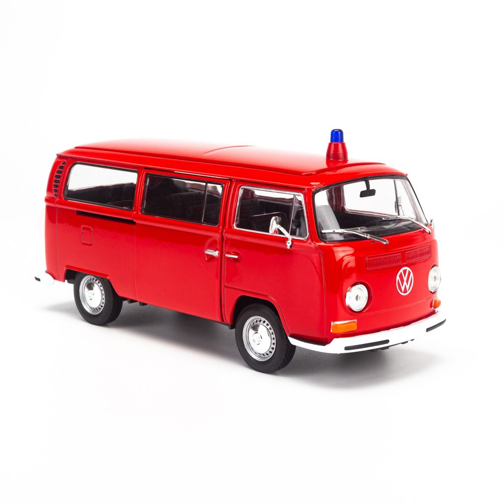  Xe cứu hỏa mô hình 1972 Volkswagen Bus T2 1:24 Welly 22472W 