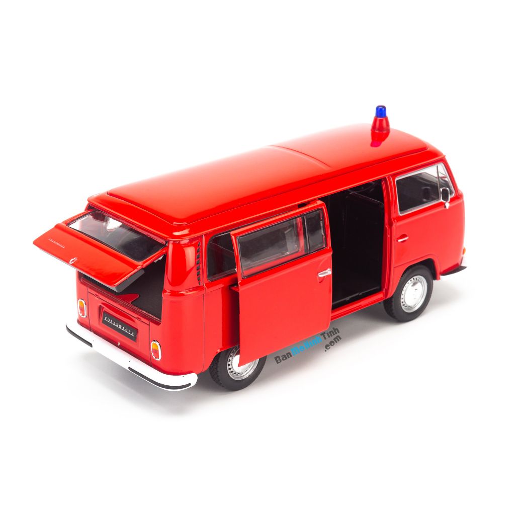 Mô hình xe 1972 Volkswagen Bus T2 1:24 Welly Red giá rẻ (5)