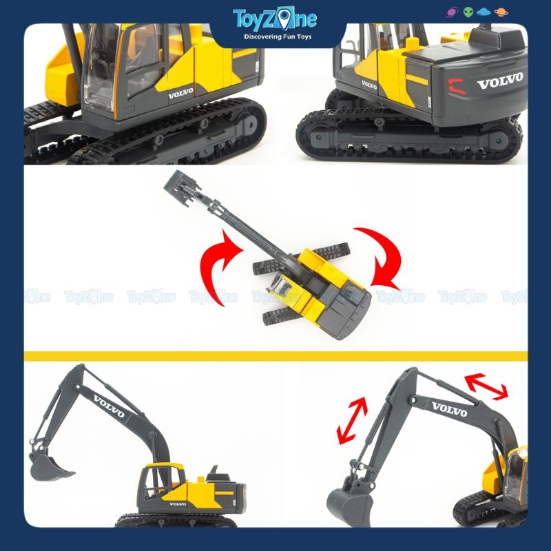 Mô hình xe Volvo EC220E Excavator Construction 1:50 Bburago