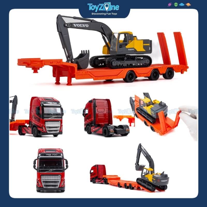 Mô hình xe Volvo FH16 Truck & Volvo Excavator 1:43 MAISTO