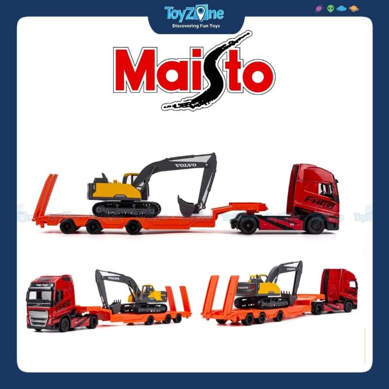 Mô hình xe Volvo FH16 Truck & Volvo Excavator 1:43 MAISTO