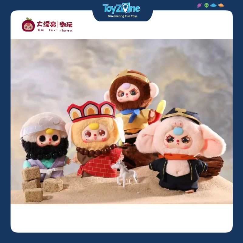  Mô hình Blind Box móc khoá gấu bông Baby Three Havoc in Heaven ( Tây Du Ký ) CUREPLANETA 