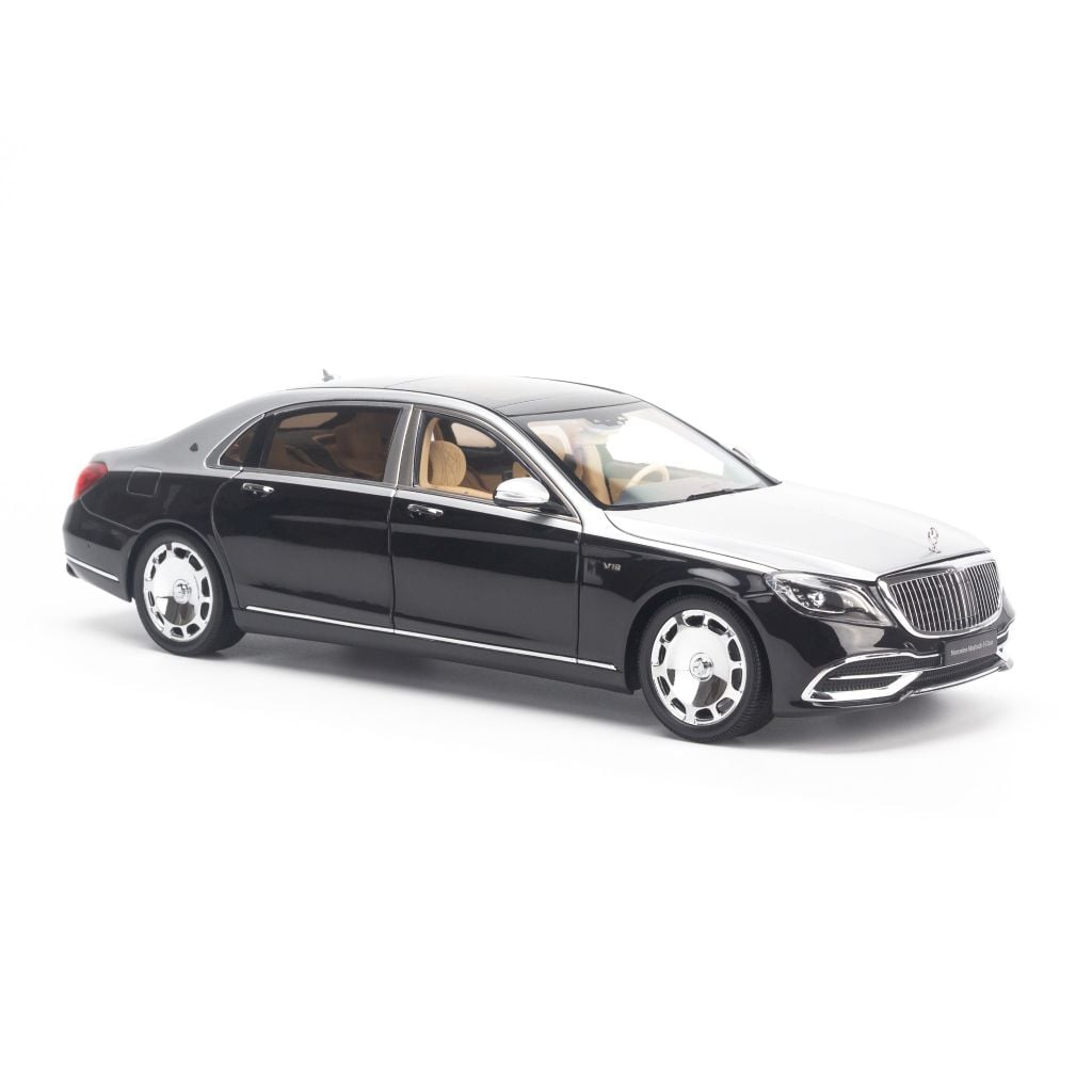 Mô hình xe sang Mercedes-Benz Maybach S650 2019 1:18 Almost Real Obsidian/ Iridium Silver