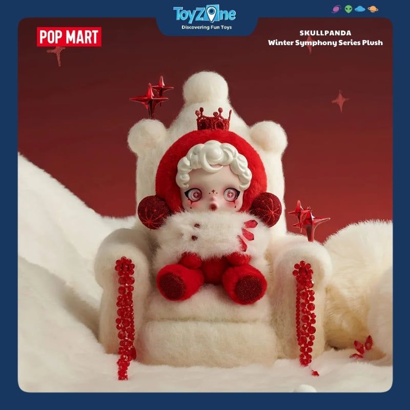 Mô hình Blind box Gấu bông Skull Panda Winter Symphony Series Plush ( Bản Giao Hưởng Mùa Đông ) POP MART