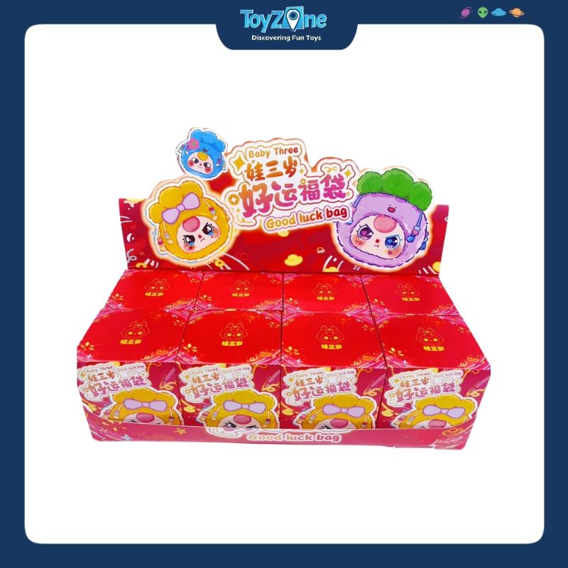 Mô hình Blind box Gấu bông Baby Three Túi May Mắn ( Lucky Bag ) CUREPLANETA